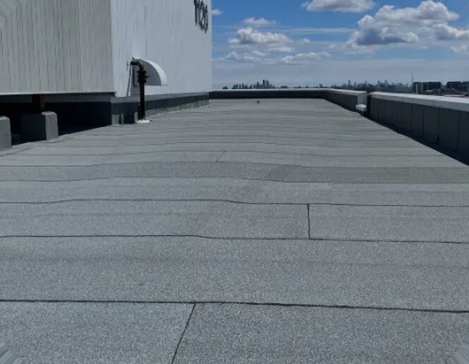 Standing seam metal roof on new construction